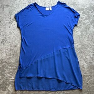 Chico’s Women's Blue Asymmetrical Top